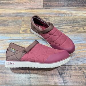 L.L.Bean Ultralight PrimaLoft Waterproof Slip-Ons Size 10 Burgundy